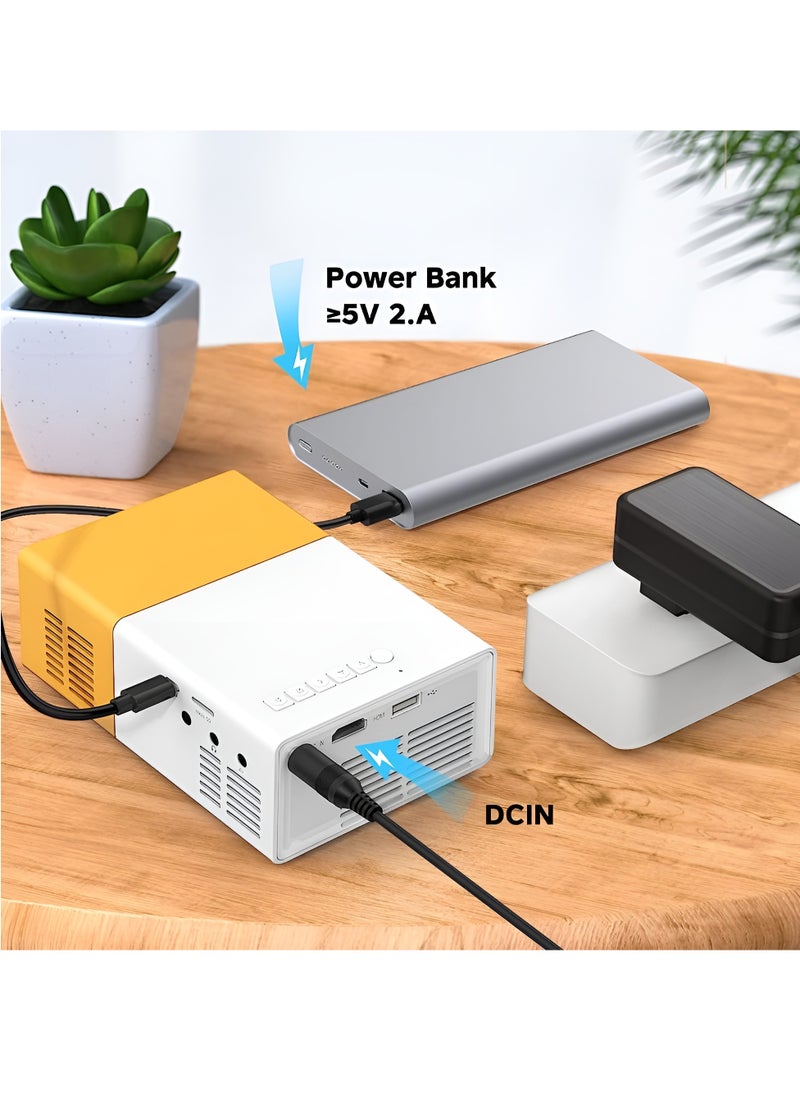 BORTONY Portable Mini Projector 1920x1080P Smart LED Projector for Cartoons Outdoor Movies 400 Lumens Remote Control Home Theater Cinema Video Projector with HDMI TF Card USB Interfaces  - Image 4