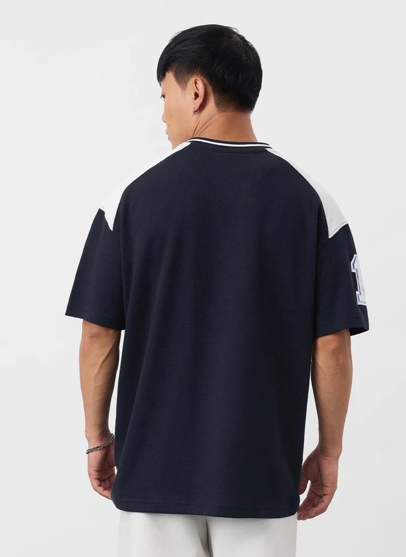 The Souled Store  The Souled Store Originals: Soul Vibe Men and Boys Half Sleeves V-Neck Typography Embroidered Cotton Oversized Fit Lightweight All-Season Casual T-Shirt for Men | Best Price UAE
