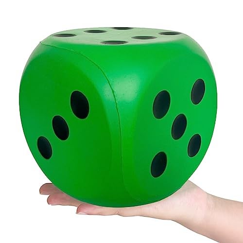 funnysquee Giant 59 Inches Kawaii Foam Dice A FunFilled Educational Toy for Game Nights and Learning Sessions Lucky Green - Image 1