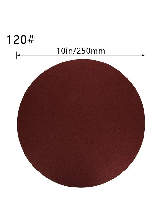 Hegebeck Hegebeck 10pcs PSA Sanding Discs, 10inch Self Stick Adhesive Back Aluminum Oxide Sandpaper, 120 Grit Sanding Paper for Wood Metal Polishing  - Image 2