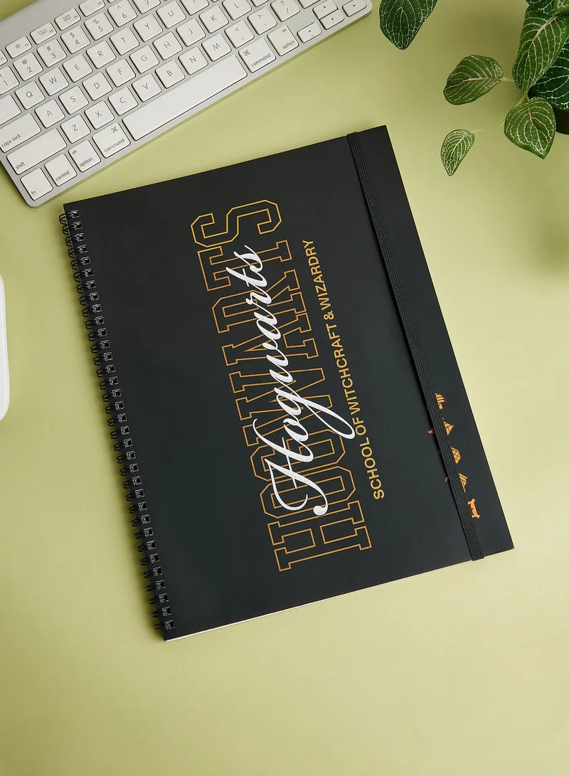 Typo Black Spiral Notebook Printed Cover