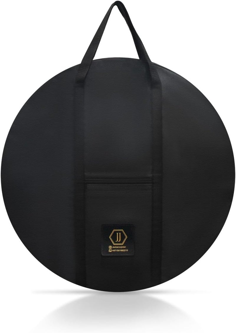 JACKAROOJOKER Jackaroo Joker Premium Round Board Game Carrying Bag, Black, Portable Storage Case with Hand 58 cm شنطة جاكارو مبطنة دائرية - Image 1