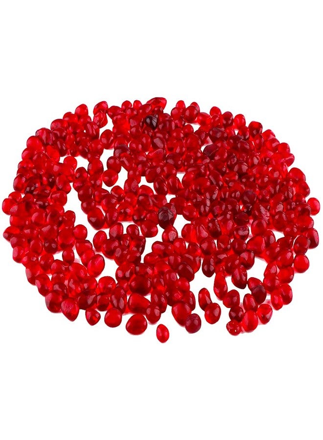VTurboWay Aquarium Stone Ornament Red Glass Crystal Stone Fish Tank Gravel Decoration Fantasy DIY Fish Tank Hydroponic Plant Creative Decoration (A Pack of 150, Red) - Image 1