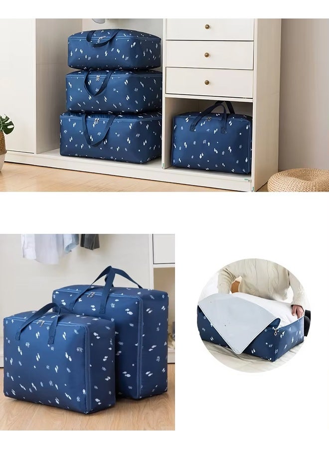 DUNISO 3 Pcs Strong Storage Laundry Bags，Foldable Moving Storage Bags with Zipper and Handles，Reusable Waterproof and Dustproof Heavy Duty Oxford Tote Bags，for Clothes, Bedding, Pants, Socks, Toys，36L/45L/70L - Image 3