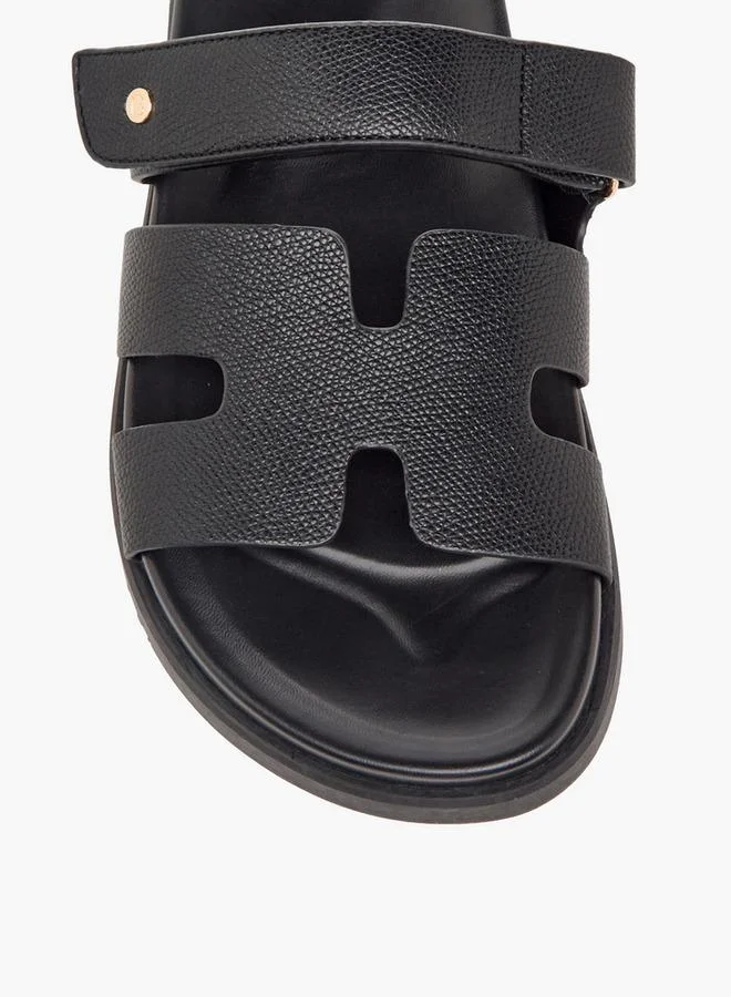 Flora Bella By Shoexpress BLACK Flora Bella Women Slip-On Sandals for Women | Best Price UAE