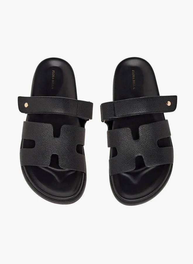 Flora Bella By Shoexpress BLACK Flora Bella Women Slip-On Sandals for Women | Best Price UAE
