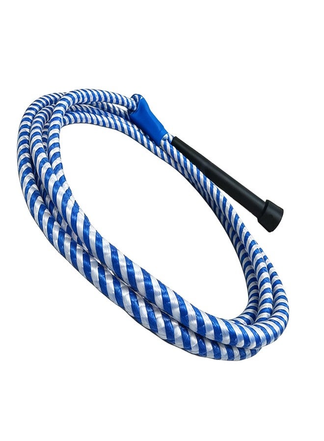 OOHGLITZ Kids Cowboy Lasso Rope Toy - Adjustable Pre-Tied Roping Rope, 84in Ranch Toy with Handle for Outdoor Pretend Play (Blue and White) - Image 1