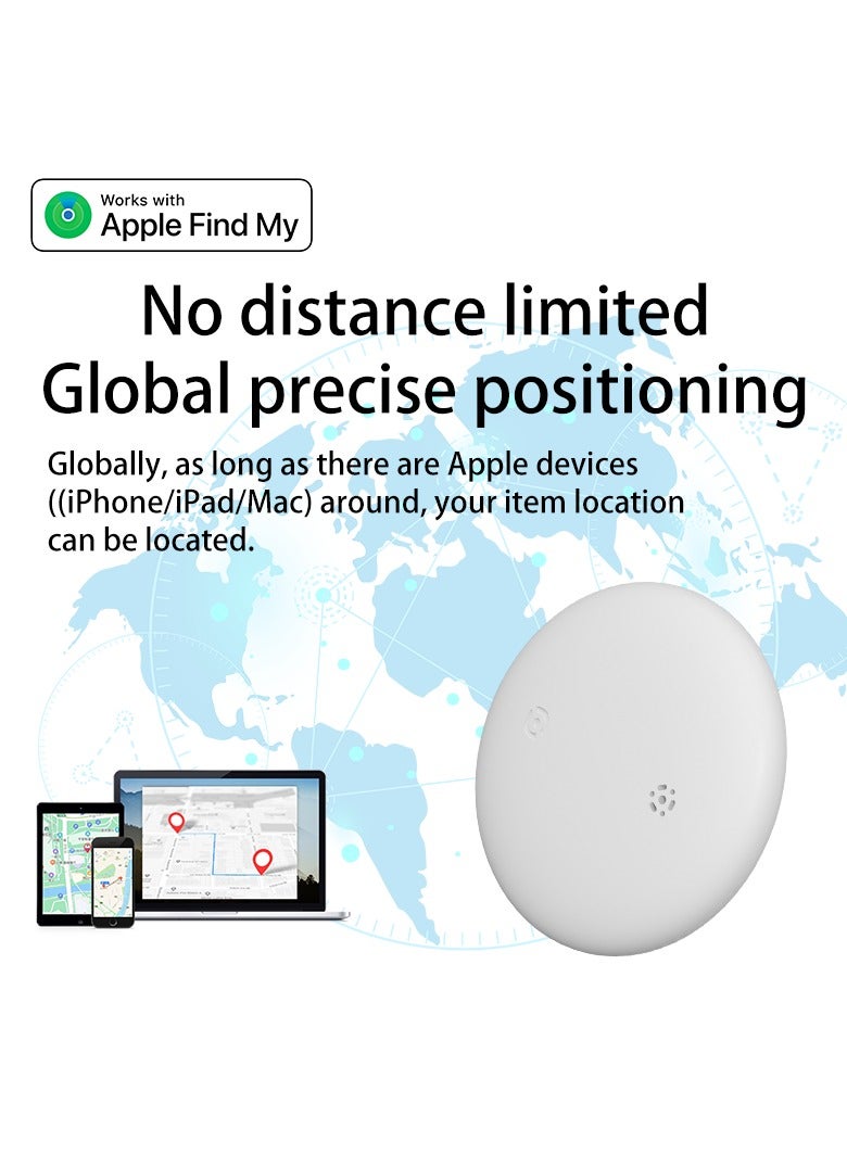 Golau XQOOPS Smart Tracker Item Finder for Apple Find My (iOS Only), Super MINI Size Key Finder Item Locator for Luggage,Wallet,Bicycle and More, IPX6 Waterproof Works Like Apple Airtag(White-1 Pack) - Image 1