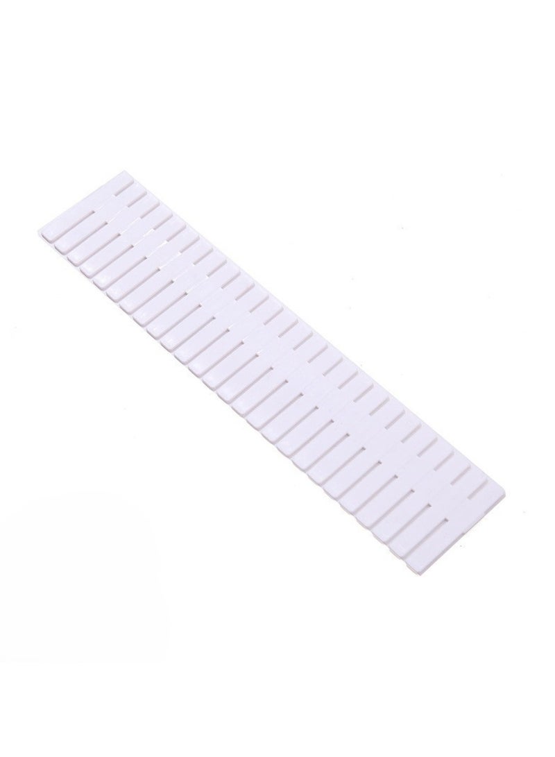 Huitich Drawer Organizer Partition Board – 47×7cm Adjustable Divider Grid 4 Pieces White  - Image 1