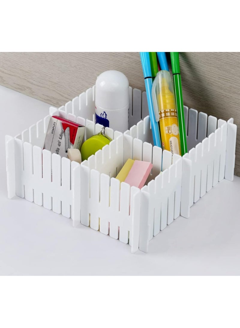 Huitich Drawer Organizer Partition Board – 47×7cm Adjustable Divider Grid 4 Pieces White  - Image 4