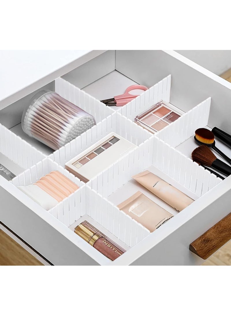 Huitich Drawer Organizer Partition Board – 47×7cm Adjustable Divider Grid 4 Pieces White  - Image 5