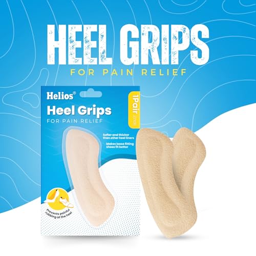 Helios Heel Grips for Pain Relief, Soft Thick Shoe Inserts Heel Pads Inserts for Men & Women, Prevent Heel Slip & Blisters, Shoe Filler Cushions for Better Fit & Comfort For Men And Women - Image 2