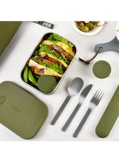BEOLA Stainless Steel Lunch Box Food Container with sauce cup - 900ml, Forest Green  - Image 5