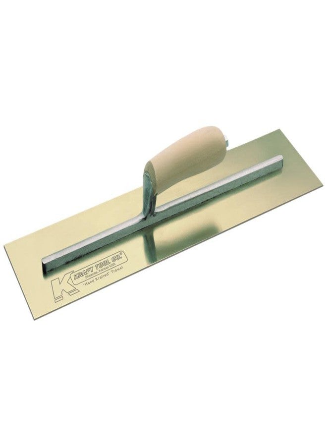 Kraft Tool CF548 Golden Stainless Steel Cement Trowel with CB Wood Handle, 18 x 5-Inch - Image 3