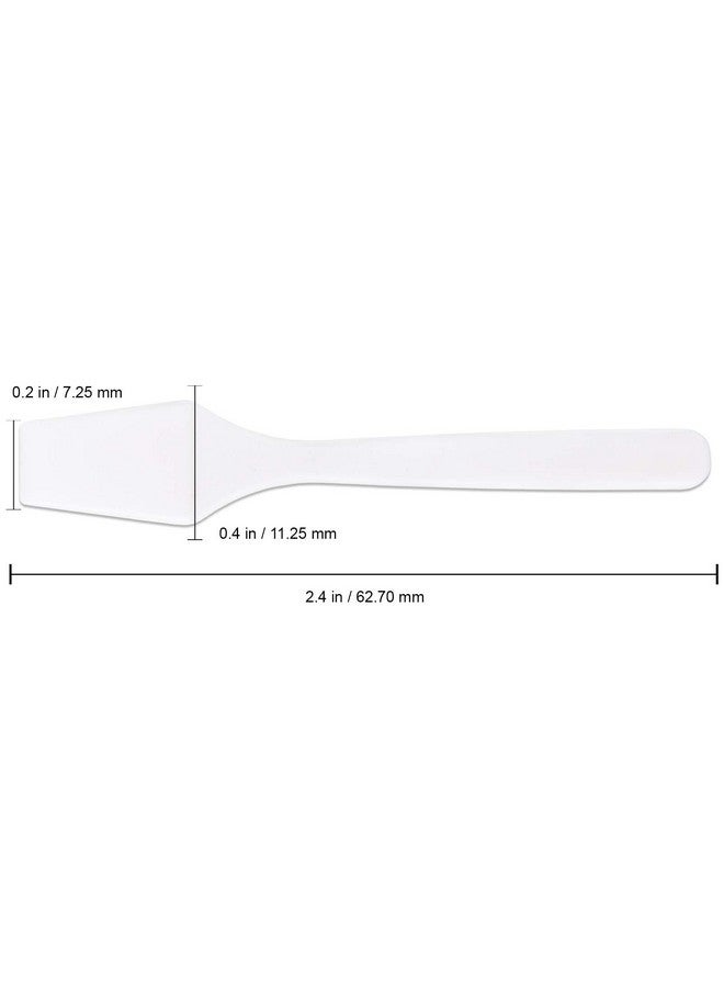 Pana 100pcs Pana Brand Cosmetic Make Up Disposable Plastic 2.5" Spatulas Skin Care Facial Cream Mask Spatula (100 Pieces in a Container) (WHITE) - Image 2