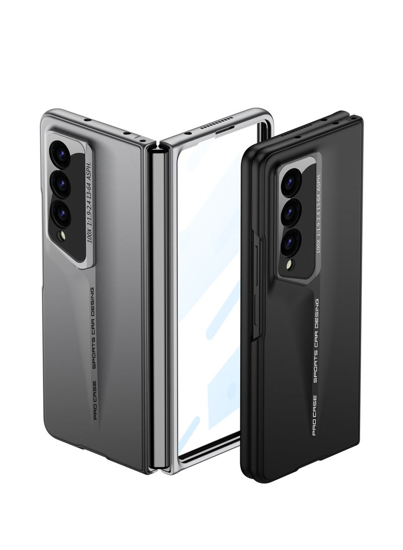 ليكا غطاء خلفي من الألياف بتصميم سيارة رياضية جديد من LEEKA نحيف للغاية مع حماية فاخرة للكاميرا لهاتف سامسونج Z Fold 6 (أسود) - Image 5