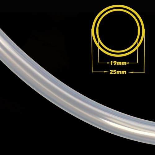 Eastrans 3/4" ID Silicone Tubing, Food Grade 3/4" ID x1" OD Flexible Pure Silicone Hoses High Temp for Home Brewing,5 Feet Length - Image 2