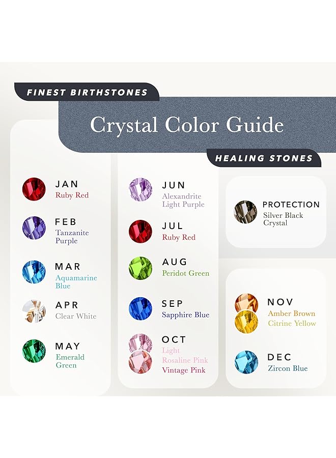 Leafael Wish Stone Pendant Necklace Necklaces For Women With Birthstone Crystals Jewelry For Women With Gift Box Allergy Free Birthstone Necklace For Women 18K Rose Gold Plated Or Silver Tone - Image 5