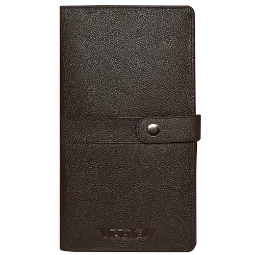 ABYS Genuine Leather RFID Protected Passbook Holder||Passport Holder||Cheque Book Holder||Card Holder||Travel Wallet||Credit Card Holder for Men and Women - Image 1