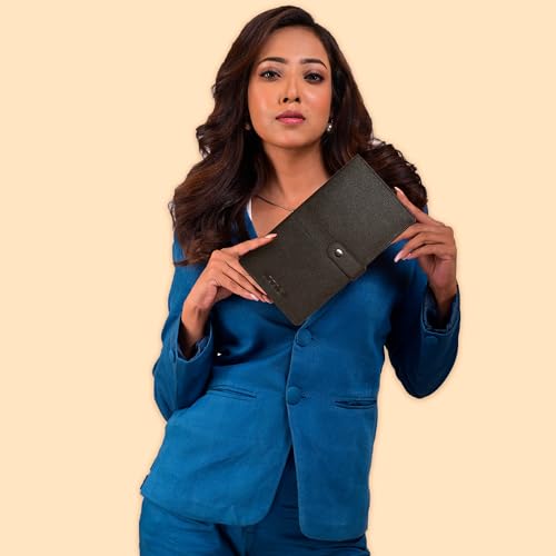ABYS Genuine Leather RFID Protected Passbook Holder||Passport Holder||Cheque Book Holder||Card Holder||Travel Wallet||Credit Card Holder for Men and Women - Image 4