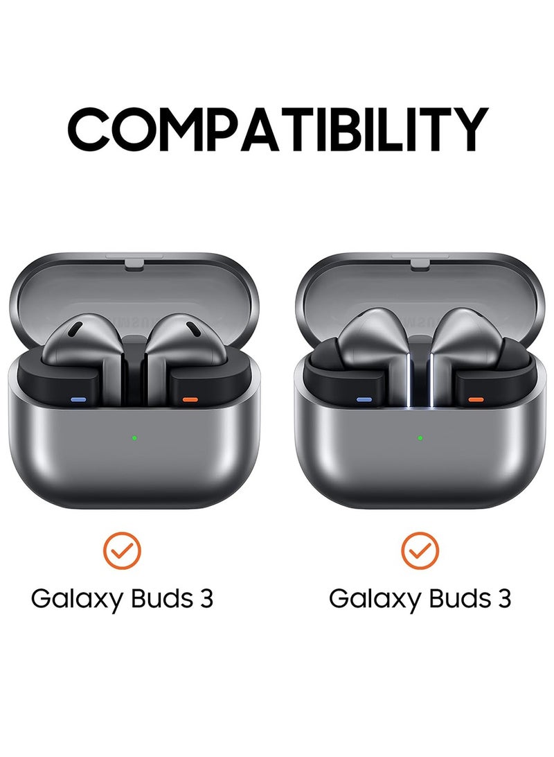 for Samsung Galaxy Buds 3 Pro / Buds 3 Case, Soft Cover with Carabiner Cleaning Kit, Glitter Clear - Image 2