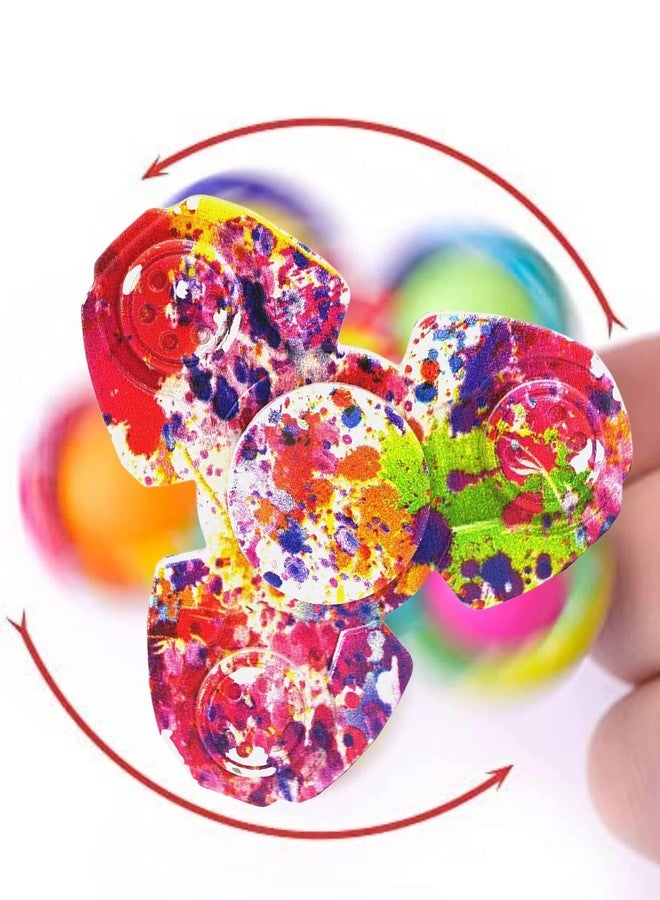 Premsons® Hand Spinner Desk Toy - High Speed Smooth Finger Spin Sensory Fidget Stress Relief Game Play for Kids & Adults - Birthday Party Gift - Combo - Rainbow Triangular Head + Snitch Ball - Image 2