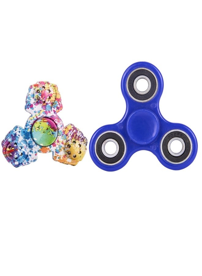 Premsons® Hand Spinner Desk Toy - High Speed Smooth Finger Spin Sensory Fidget Stress Relief Game Play for Kids & Adults - Birthday Party Gift - Combo - Rainbow Triangular Head + Snitch Ball - Image 1