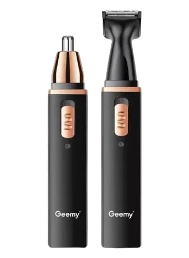 Geemy Multifunctional Rechargeable Nose And Ear Hair Trimmer Machine black - Image 1