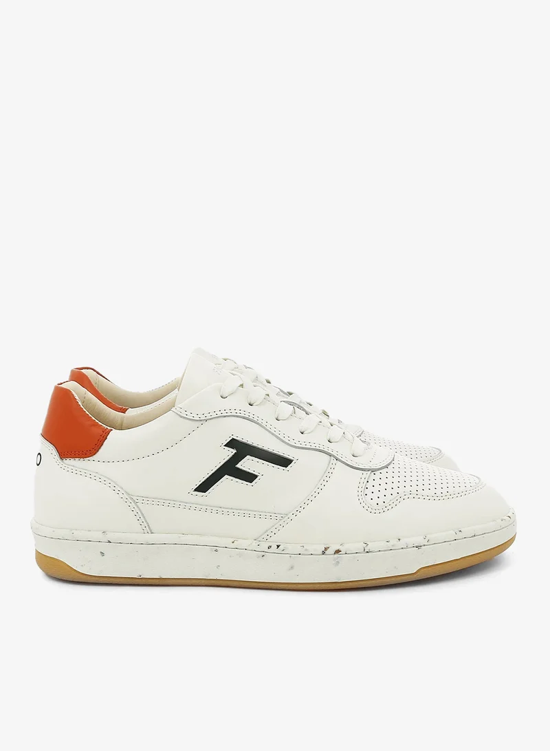 Faguo Alder Ecru & Orange Sneakers in Recycled Tennis Balls