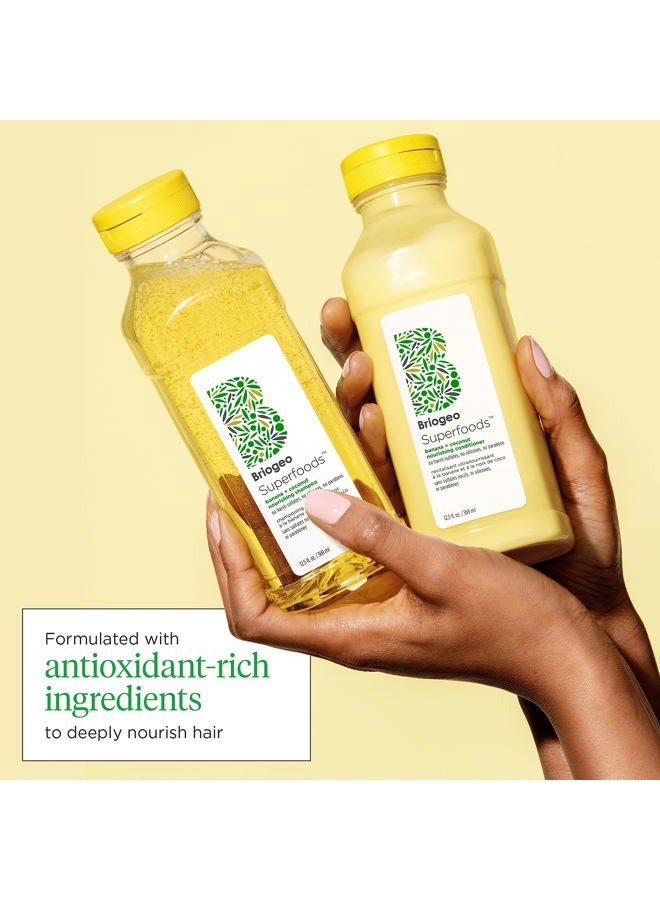 Briogeo Superfoods Banana + Coconut Hair Pack, Replenish Dull, Dry Hair and Supports Healthy Hair and Scalp, Moisturizing for All Hair Textures, Hydrating Cleanse, Vegan, Cruelty-Free, 2 x 12.5 fl oz - Image 2
