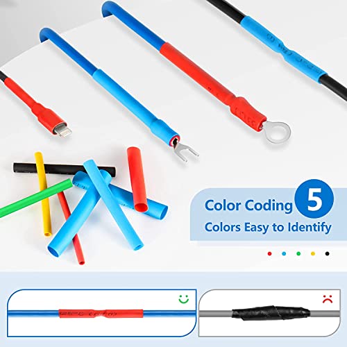EVENTRONIC 1120PCS Heat Shrink Tubing 2:1, Eventronic Electrical Wire Cable Wrap Assortment Electric Insulation Heat Shrink Tube Kit with Box(6 colors/12 Sizes) - Image 5