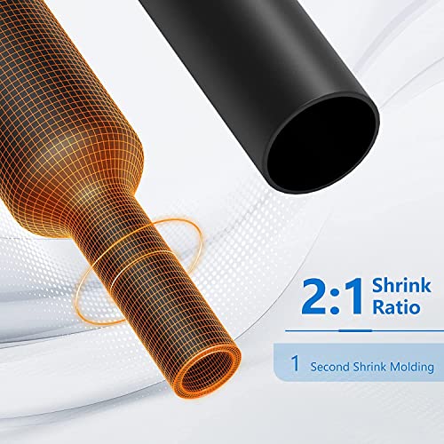 EVENTRONIC 1120PCS Heat Shrink Tubing 2:1, Eventronic Electrical Wire Cable Wrap Assortment Electric Insulation Heat Shrink Tube Kit with Box(6 colors/12 Sizes) - Image 3