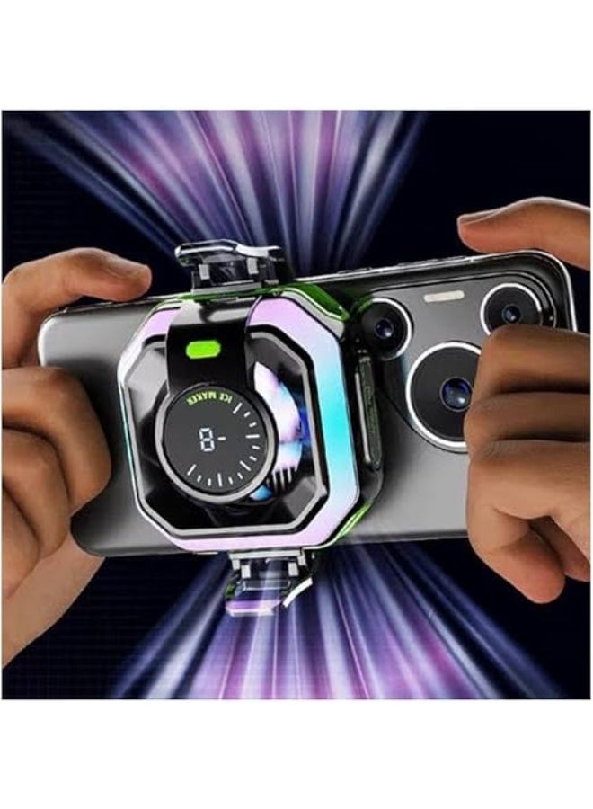 Funcooler JS86 Mobile Phone Cooler with AI Technology, Three-Level Temperature Control, Dual-in-One Holder (Clip/Magnet), Compatible with 6.5-inch Phones, Low Noise Semiconductor Cooling. - Image 2