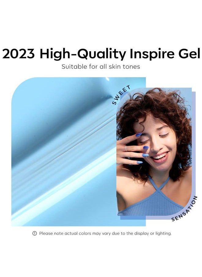 modelones - Blue Gel Nail Polish, 15 ML 1 Pcs Blue Color Summer Gel Polish Soak Off LED Sky Blue Nail Polish Sea Bule Gel Professional Salon Nail Art Manicure at Home DIY Gift for Holidays - Image 1