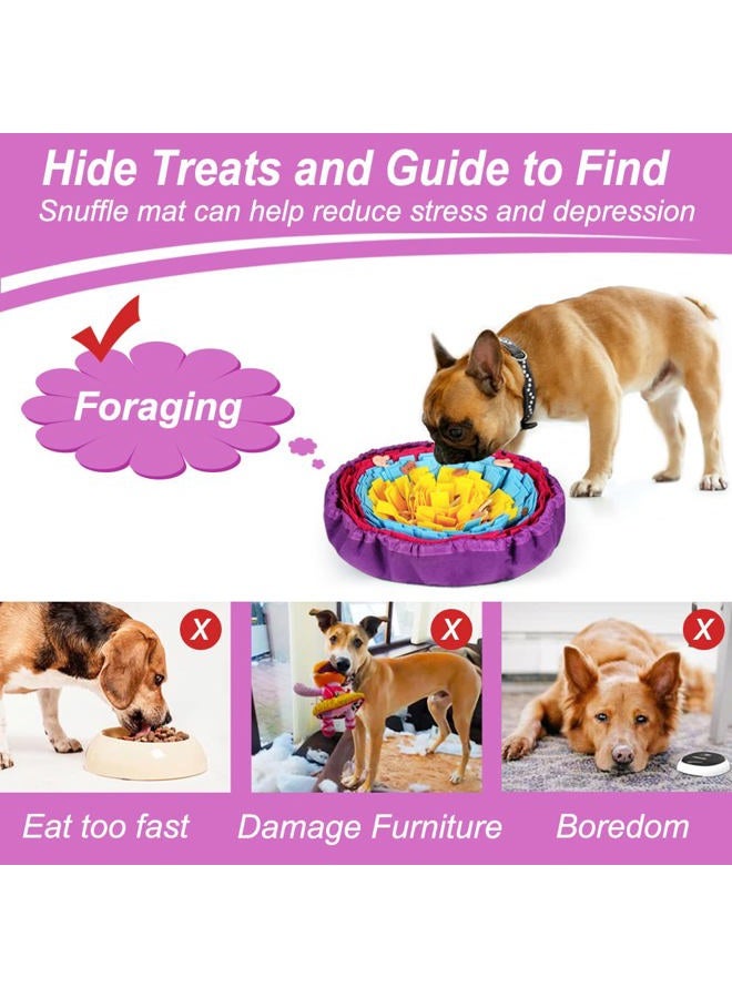 Vivifying Snuffle Mat for Dogs, Adjustable Dog Puzzle Toys Sniff Mat for All Breeds Dogs, Interactive Enrichment Toys for Slow Eating and Mental Stimulation (Yellow Blue Purple) - Image 4