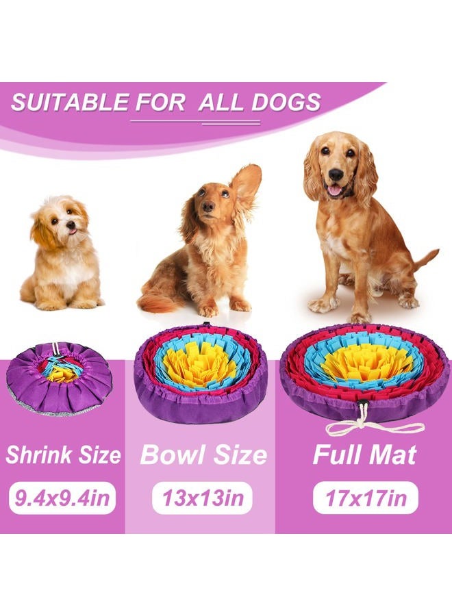 Vivifying Snuffle Mat for Dogs, Adjustable Dog Puzzle Toys Sniff Mat for All Breeds Dogs, Interactive Enrichment Toys for Slow Eating and Mental Stimulation (Yellow Blue Purple) - Image 3