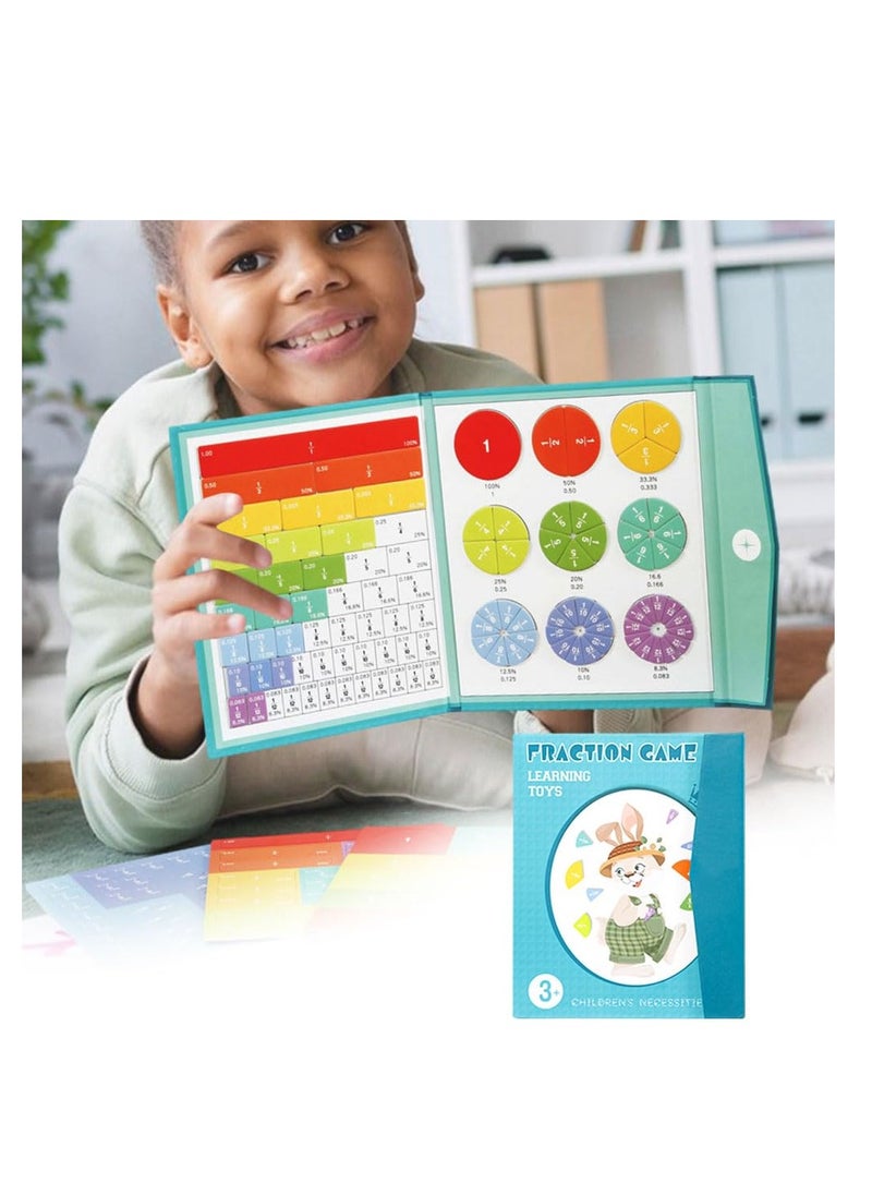 Generic - Magnetic Fraction Learning Puzzle, 2024 Montessori Division Board Math Counting Tool, Educational Math Fractions Manipulatives for Hands-On Learning (#A1) - Image 1