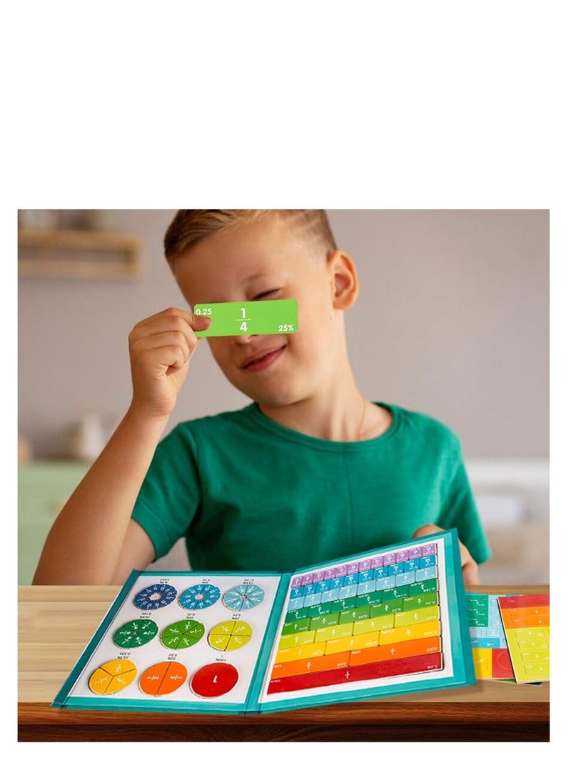 Generic - Magnetic Fraction Learning Puzzle, 2024 Montessori Division Board Math Counting Tool, Educational Math Fractions Manipulatives for Hands-On Learning (#A1) - Image 1