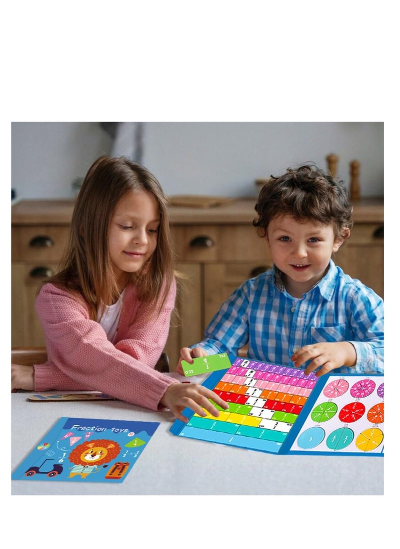 Generic - Magnetic Fraction Learning Puzzle, 2024 Montessori Division Board Math Counting Tool, Educational Math Fractions Manipulatives for Hands-On Learning (#A1) - Image 1