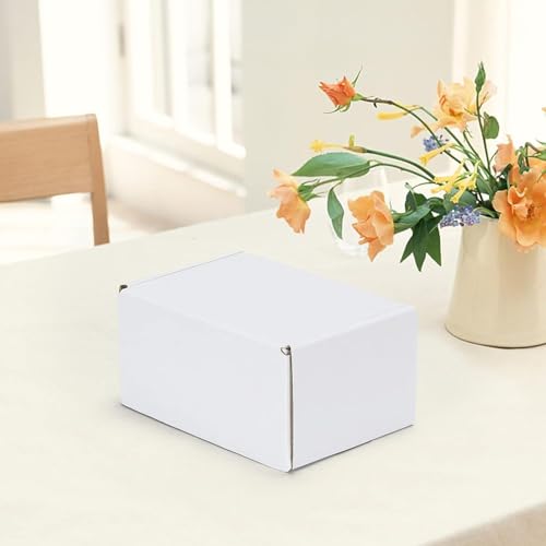 MALANI STORES Corrugated Box Packing box 4.5X3X2.5 inch white auto-lock corrugated 3ply box Pack of -50 - Image 2