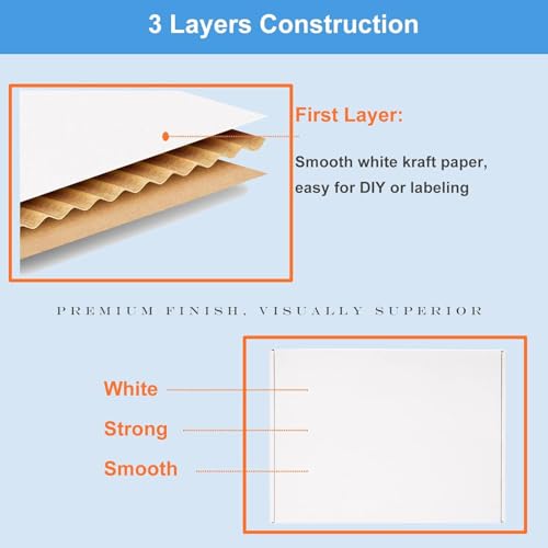 MALANI STORES Corrugated Box Packing box 4.5X3X2.5 inch white auto-lock corrugated 3ply box Pack of -50 - Image 5