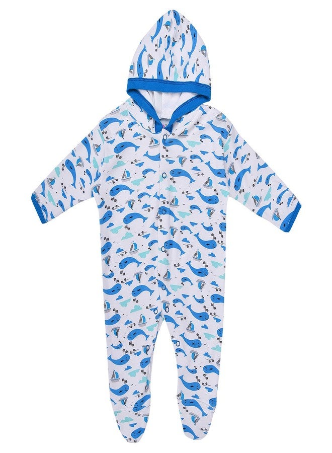 MAGIC TOWN Babyneeds New Born Baby Multi-Color Long Sleeve Cotton Sleep Suit Romper for Boys and Girls Set of 2 - Image 2