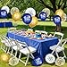 Yoirrat Blue Gold Confetti Birthday Balloons 24Pcs Navy Blue White Gold Happy Birthday Latex Balloons Blue Gold Birthday Party Decorations for Men Women Birthday Baby Shower Party Supplies 12 Inch - Image 4