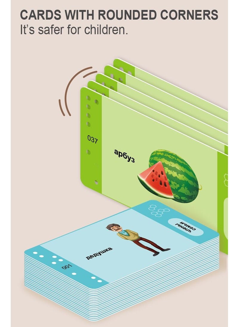 Audible Flash Cards with Sound Effects, Talking Flash Cards, Toddler Learning Toy with 60 Double-sided Learning Cards, Educational Interactive Toys, Fun Toddler Travel Toys, Ideal Gift for Kids Aged 3+ - Image 5