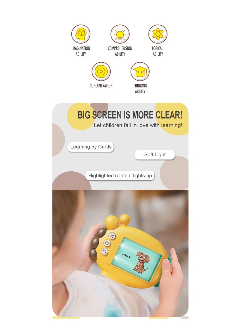 Audible Flash Cards with Sound Effects, Talking Flash Cards, Toddler Learning Toy with 60 Double-sided Learning Cards, Educational Interactive Toys, Fun Toddler Travel Toys, Ideal Gift for Kids Aged 3+ - Image 3