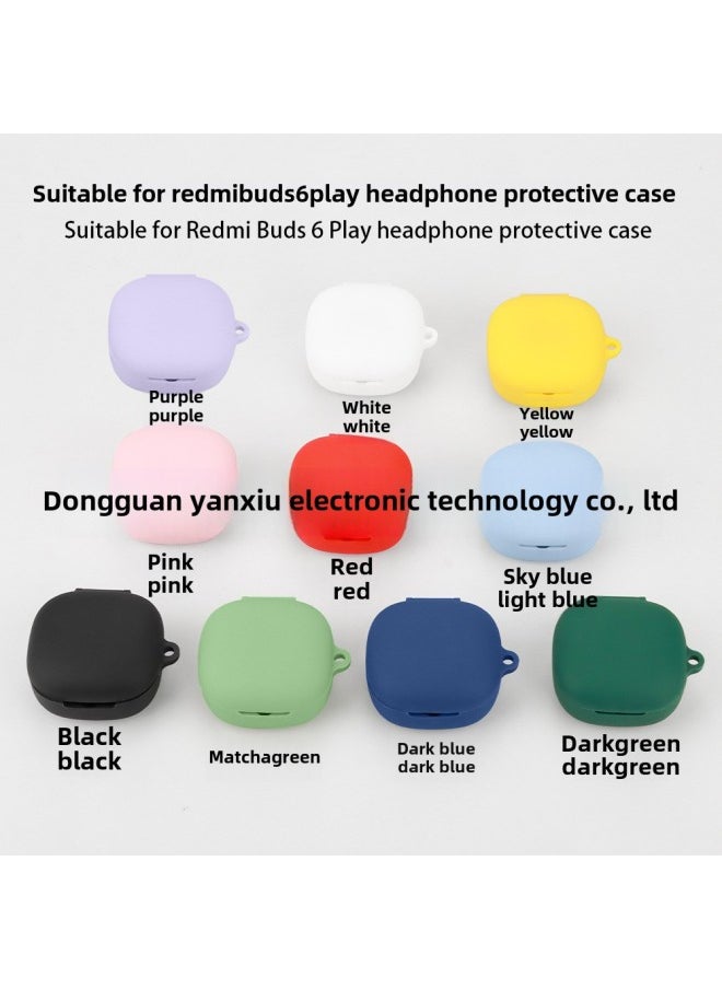 Generic - For Redmi Redmi Buds 6 Play Earphone Case Bluetooth Headset Protective Cover Xiaomi Charging Empty Box-Color:Matcha Green Nude Outfit-Model:Buds 6 Play - Image 1