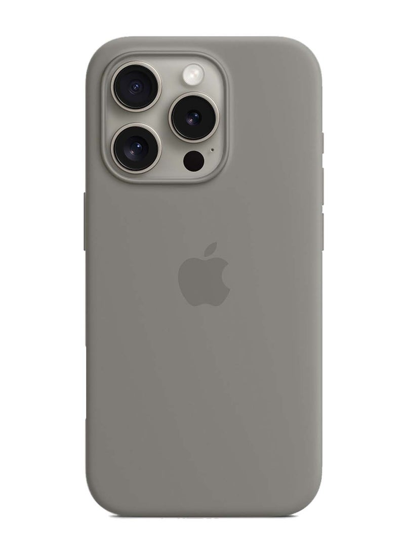 Wtech - Apple iPhone 16 Pro Max 2024 Premium Soft Liquid Silicone Case Cover - Titanium - Image 1
