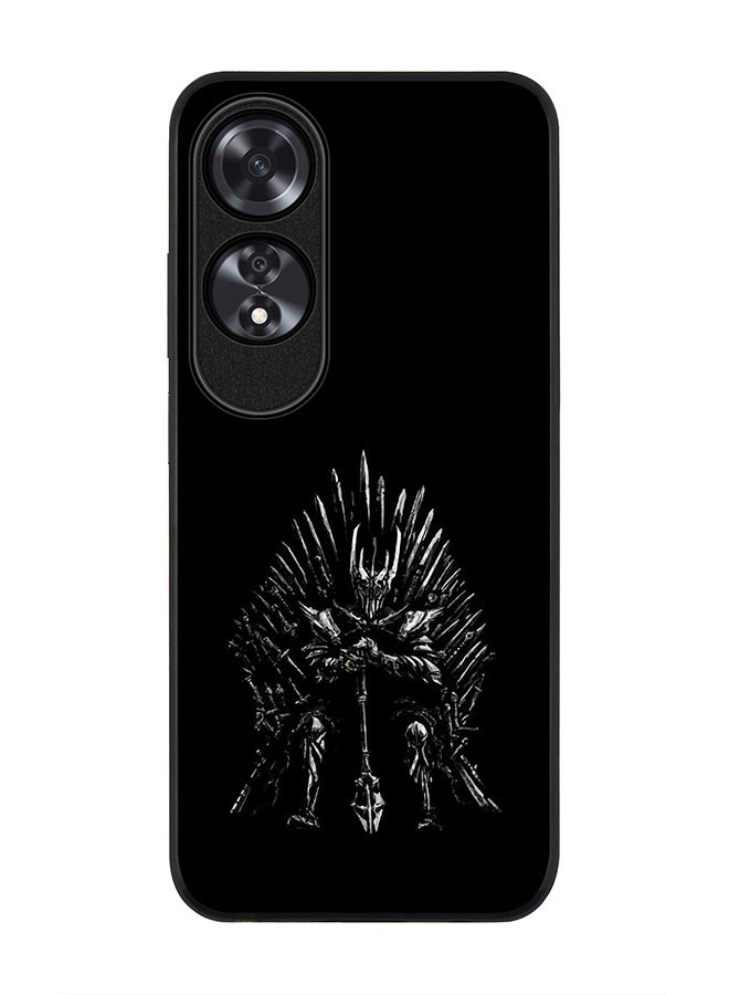 Stylizedd Rugged Black edge case for Oppo A60, Slim fit Soft Case Flexible Rubber Edges Anti Drop TPU Gel Thin Cover -  GOT One Throne - Image 1