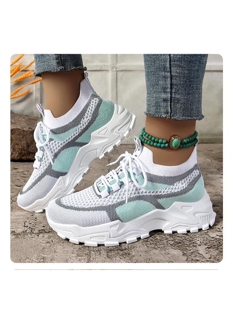 NIBEMINENT ​Women's Shoes  Summer Casual Sneakers Breathable Mesh Chunky Sole - Image 3