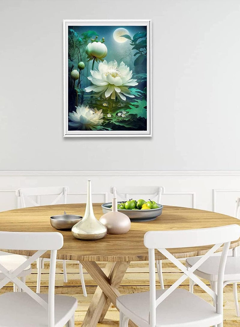 KASTWAVE 5D Diamond Painting, 5D Flower Diamond Painting Art Kits for Adults Beginner, DIY Full Drill Embroidery Cross Stitch Crystal Rhinestone Paintings Pictures for Home Wall Decor 12 X 16 Inch - Image 3